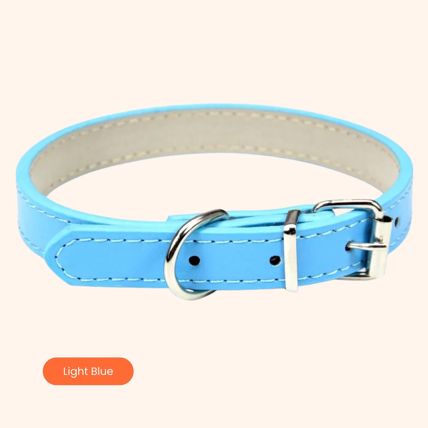 Furrbix Soft Leather Dog Collar — Adjustable PU Leather with Alloy Buckle