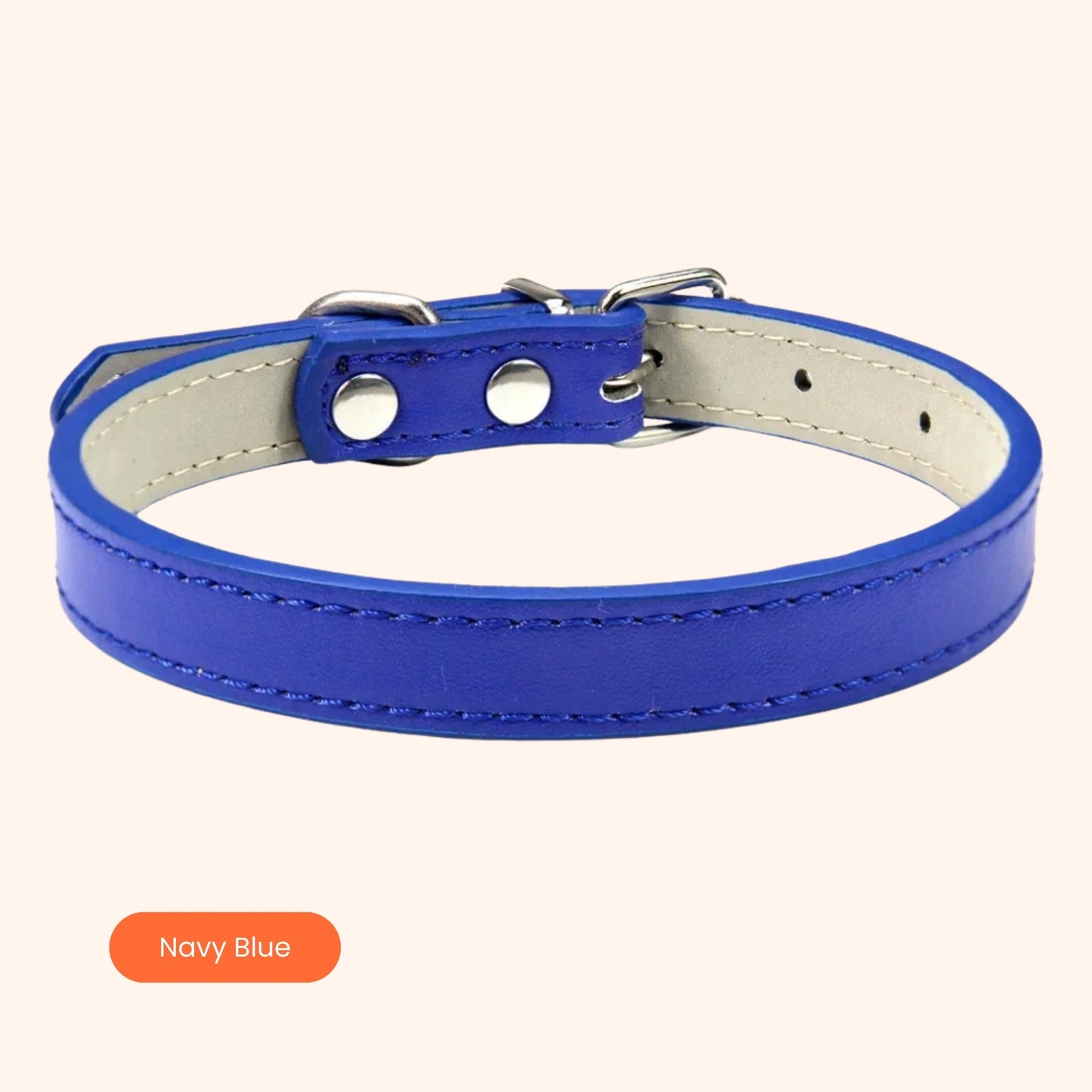 Furrbix Soft Leather Dog Collar — Adjustable PU Leather with Alloy Buckle