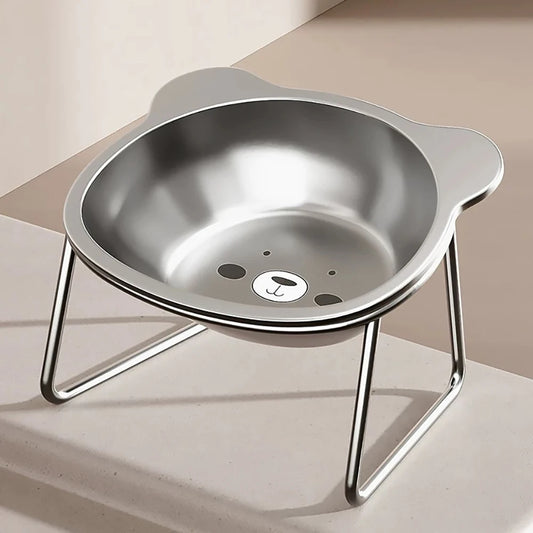 Elevated Stainless Steel Small Cat or Dog Bowl