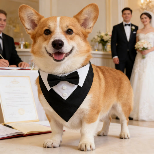 Furrbix Tuxedo Dog Bandana — Bow Tie Collar for Dogs
