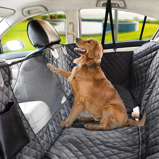 Waterproof Dog Car Seat Cover with Mesh Window